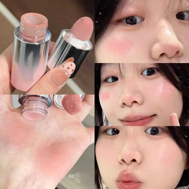 Blush Líquido Fosco Multiuso HERORANGE , Tons Coreanos De Baixa Saturação , Brilho Natural Para Bochechas E Lábios