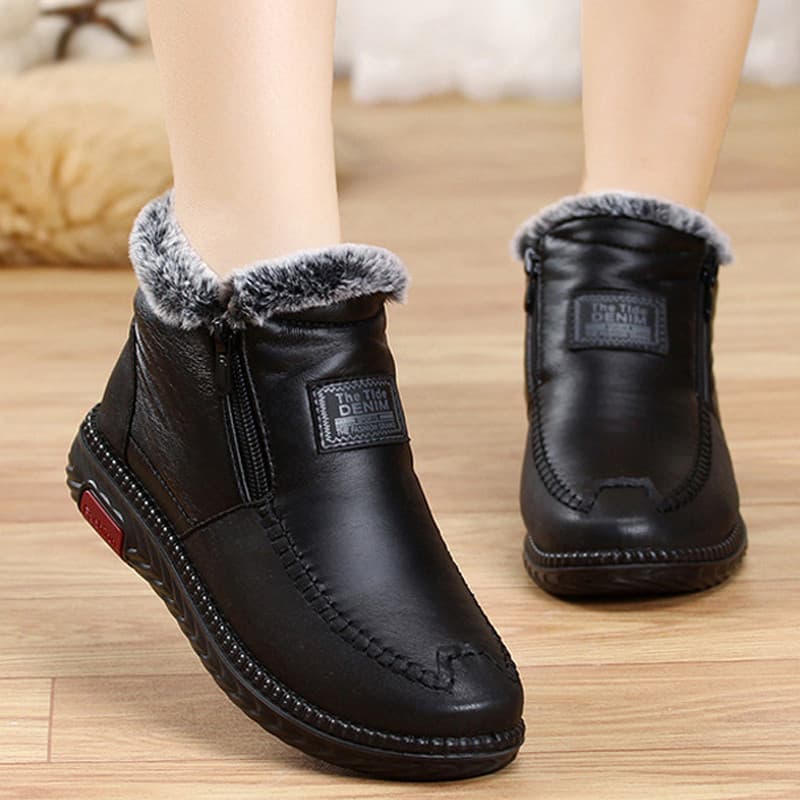 Botas de Inverno Femininas Impermeáveis, Calçados Casuais Antiderrapantes, Botas de Moda Femininas 2026 QZHV