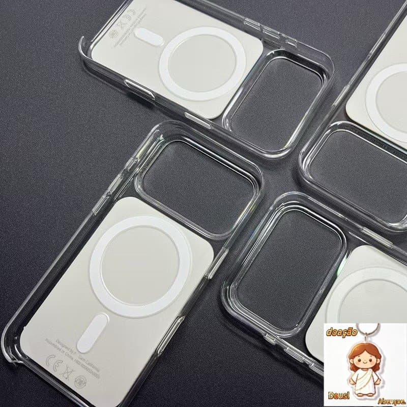 Magnético Transparente Adequado Para iPhone 17 Promax 17 Pro Capa Protetora Com Botão De Controle De Câmera AI Air Tripl