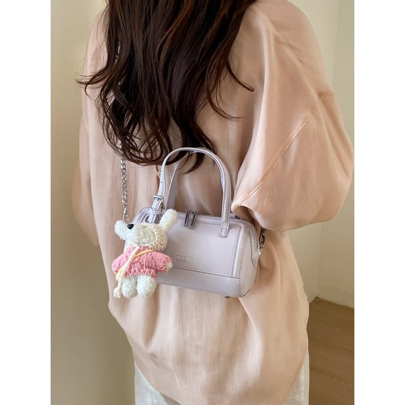 bolsa transversal feminino Bolsa Suave estilo simples portátil Boston saco feminino 2026 primavera verão novo estilo Sup