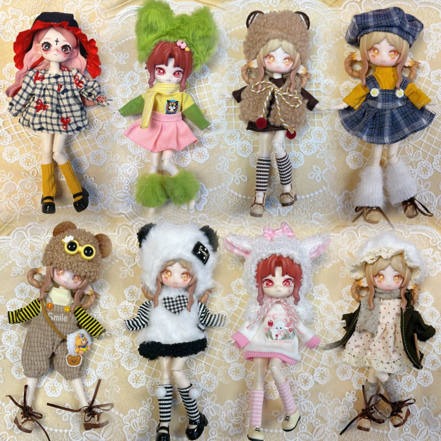 8 pontos 12 pontos ob11 roupas de bebê 11-17cm Penny Bang Ni coelho Ami corpo bjd boneca roupas da moda
