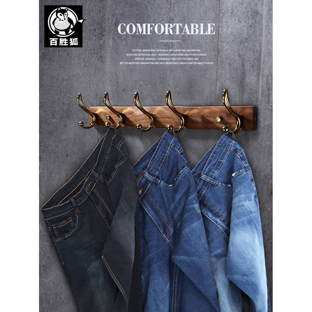 Baisheng Fox plus Size masculino primavera outono Jeans gordura estiramento mais gordura mais solto primavera outono car