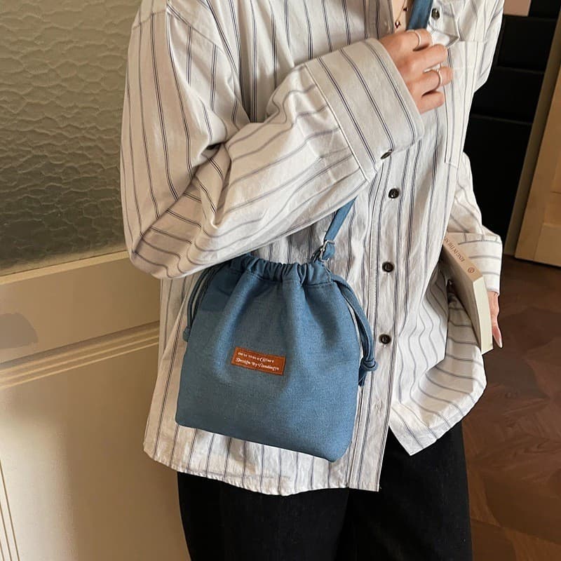 Novo Estilo Elegante Para Meninas , Bolsa Mensageiro De Ombro Jeans Celular Protetora Câmera . ELI1