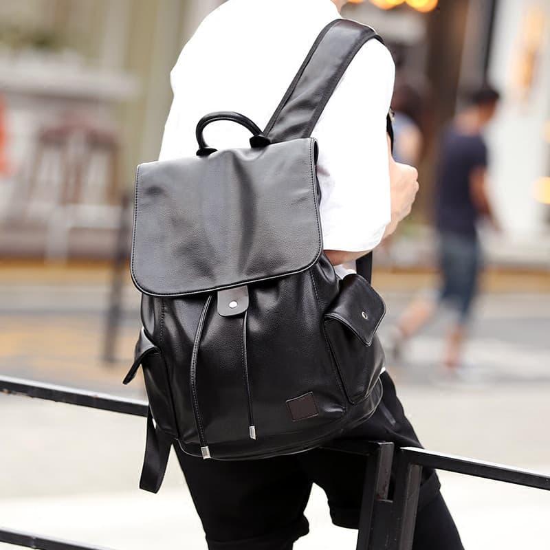 2023 novo estilo de couro genuíno moda na moda mochila masculina mochila computador saco viagem versão coreana Casual sa