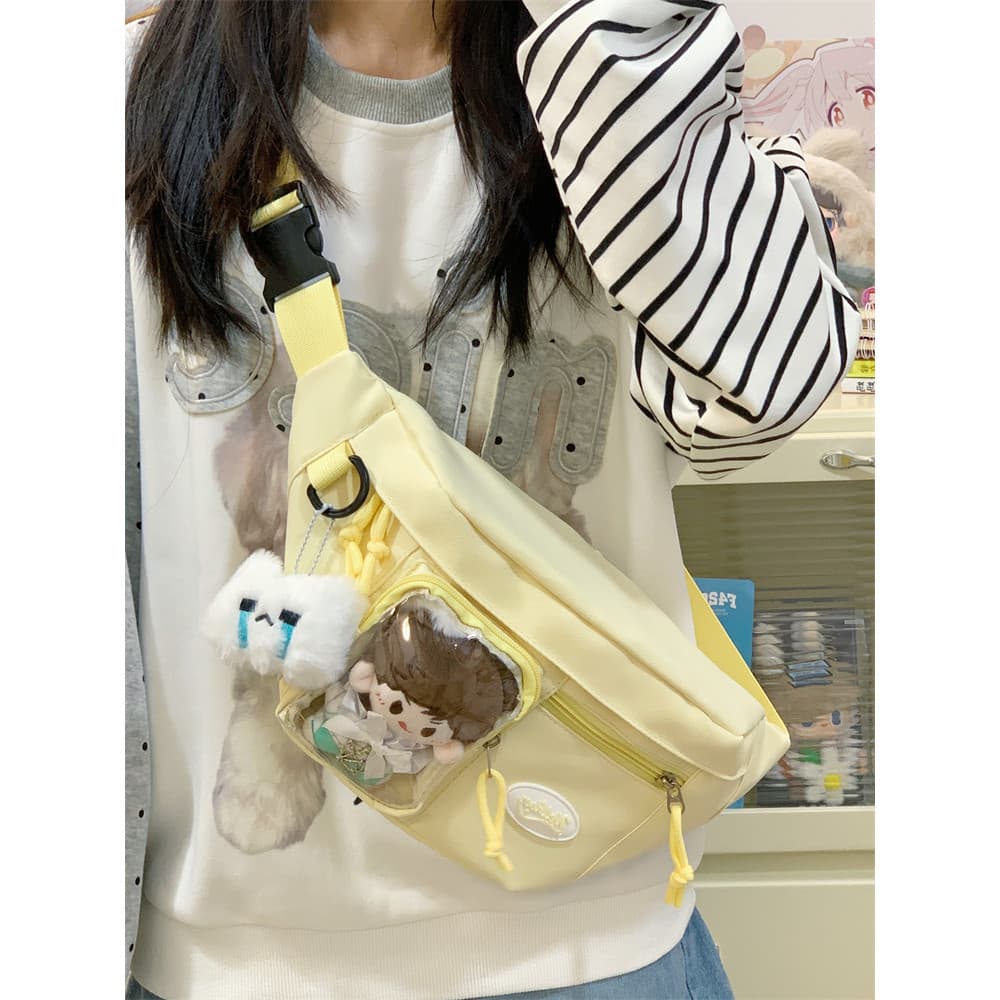 Barra japonesa Chirp pequena medição de alimentos saco de dor bolsa de ombro estudante saco de peito All-Match simples D