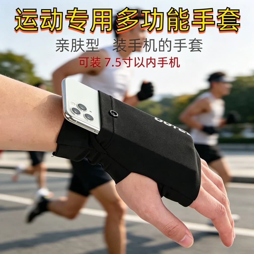 Bolsa de pulso esportiva Fitness corrida multifuncional capa de telefone bolsa de armazenamento de chave unissex Mini bo