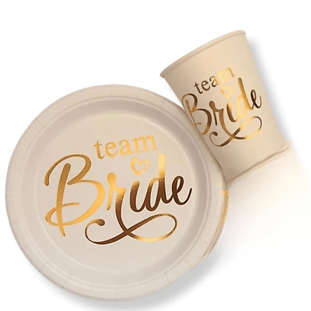 Kit Despedida de Solteira Pratos e Copos Bride To Be – Escolha Sua Cor e Comemore em Grande Estilo