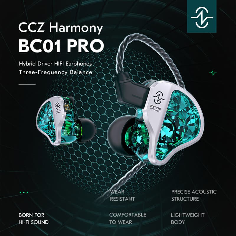 Fones De Ouvido CCZ Harmony BC01 PRO Com Cabo Removível , Adequados Para Música , Jogos E Transmissão Ao Vivo , 3.5 Mm 2