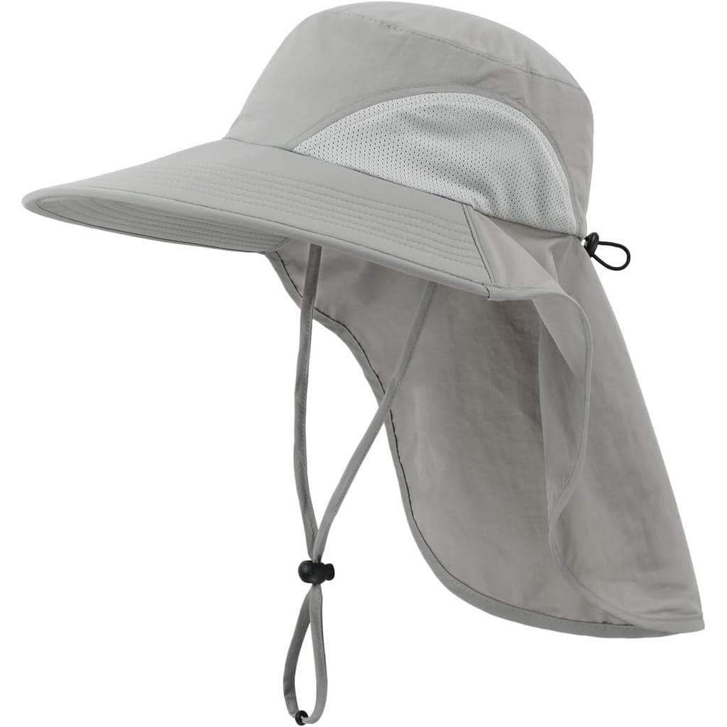 Home Prefer Chapéu de Sol para Atividades ao Ar Livre UPF50+ com Aba Larga e Tela, Chapéu de Pesca com Protetor de Pesco