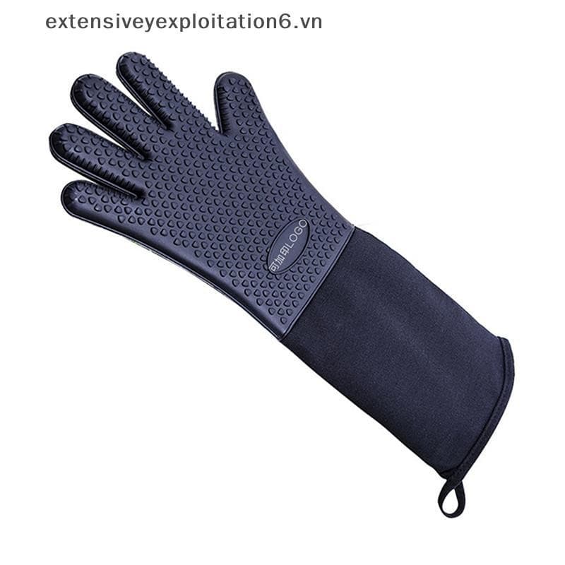 exten Costura Cor Sólida Resistente Ao Calor Luvas De Cozinha Durável Antiderrapante Forno Luva Grill Mangas Para Churra