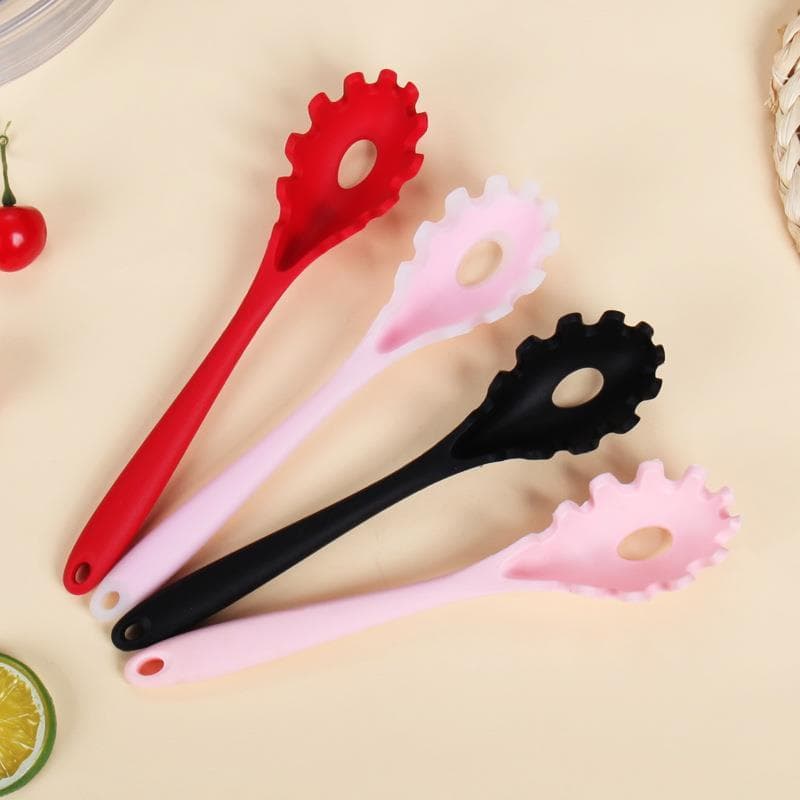 Colher de macarrão de Silicone Colher de macarrão italiano de alta resistência Tamanho pequeno Coador de panela quente i