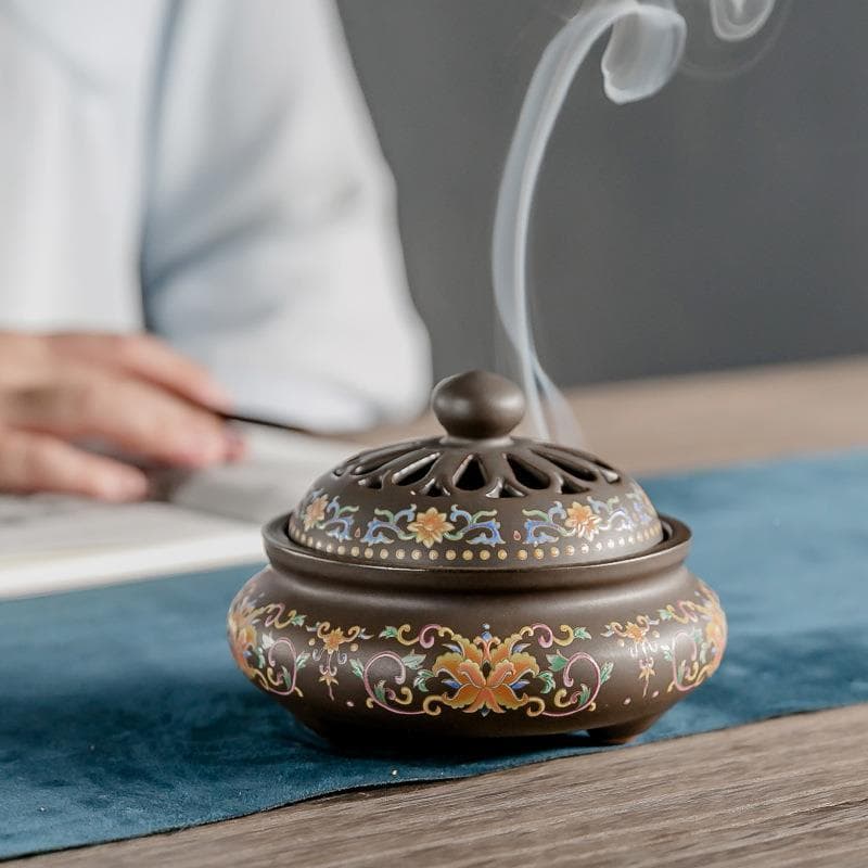 Cloisonne incenso Backflow aromaterapia criativa sala de casa incenso vara queimador taoísta esmalte Cross-Border um PIL