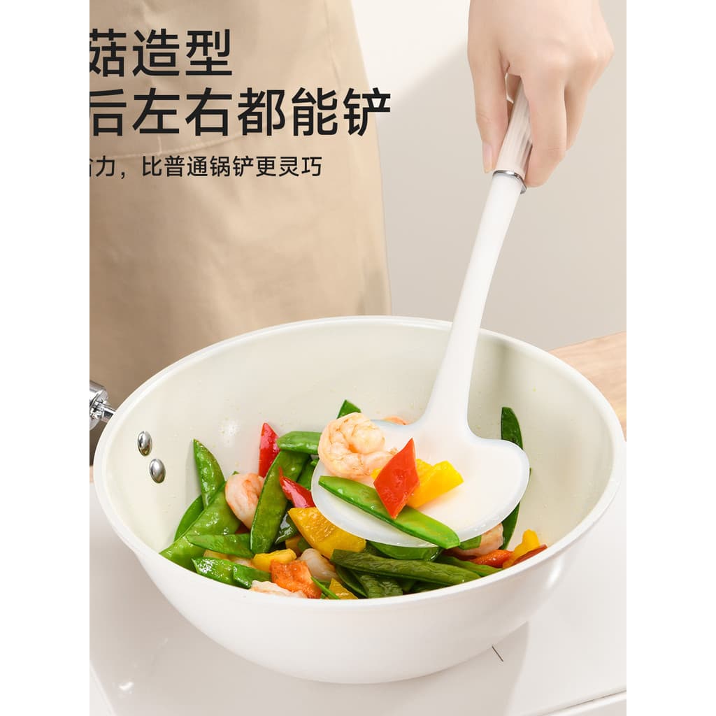 Espátula de cogumelo Espátula de silicone Colher de sopa Espátula de cozinha dois em um de silicone resistente