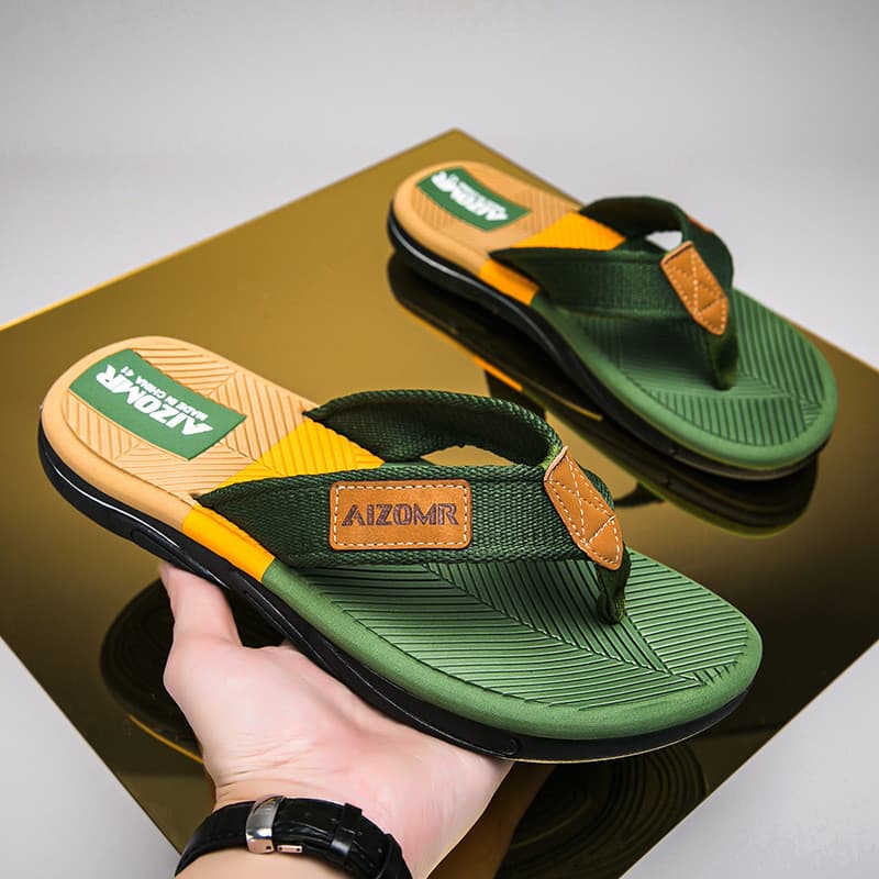 Chinelos masculinos verão 2024 uso externo na moda chinelos resistentes ao desgaste Anti-Sli