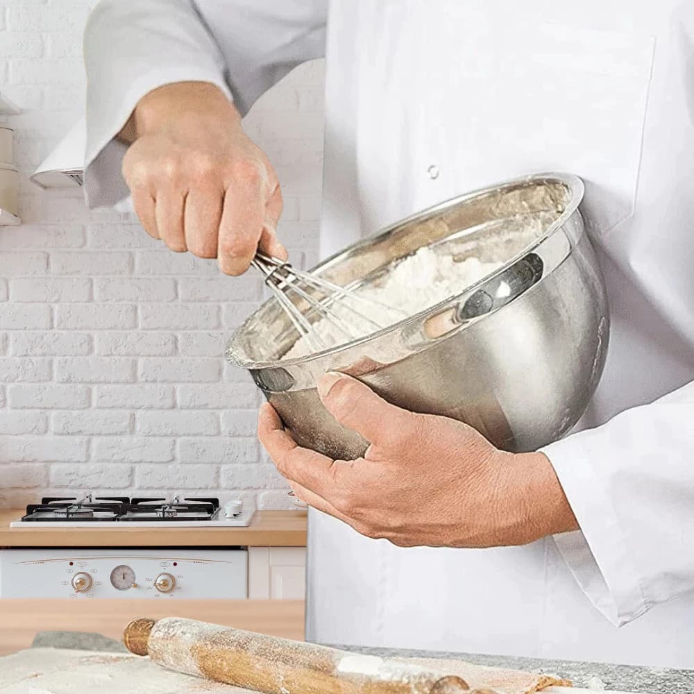 Tigela Inox Bacia Pote Recipiente Cozinha Salada Mexer Talheres Fue Confeitaria Preparo Massa Bolo