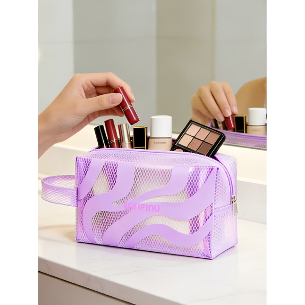 26 novo estilo transparente saco de higiene pessoal grande capacidade viagem de negócios saco cosmético portátil saco de