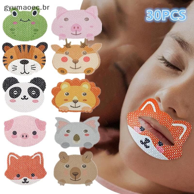 [GYU] 30 Pcs Crianças Dos Desenhos Animados Anti-Ronco Stiers Dormir Boca Fechada Remendo De Correção De Respiração Cort