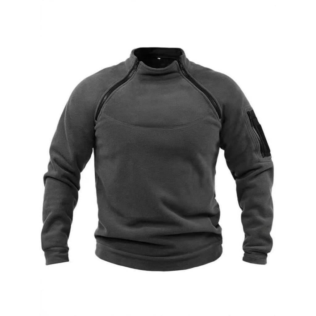 Cross-Border europeu americano masculino forro de lã moletom outono inverno gola alta ao ar livre tático quente F