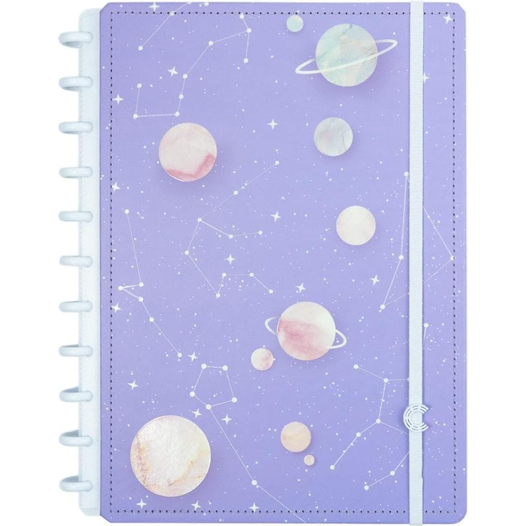 Caderno Inteligente Grande Purple Galaxy By Gocase 80 fls. 215 mm x 280 mm - Caderno Inteligente