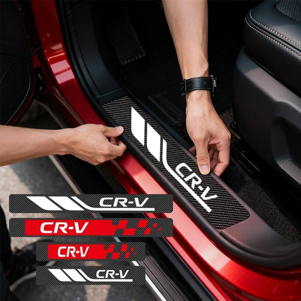 Kit 4 Peças Antiarranhão Fita Protetora De Porta Soleira Automotiva Acessórios Para Carro For Honda CRV Touring