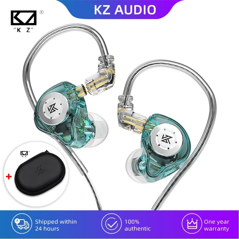Fones de ouvido KZ EDX PRO HIFI com graves potentes, redução de ruído para esportes e unidade dinâmica de circuito magné