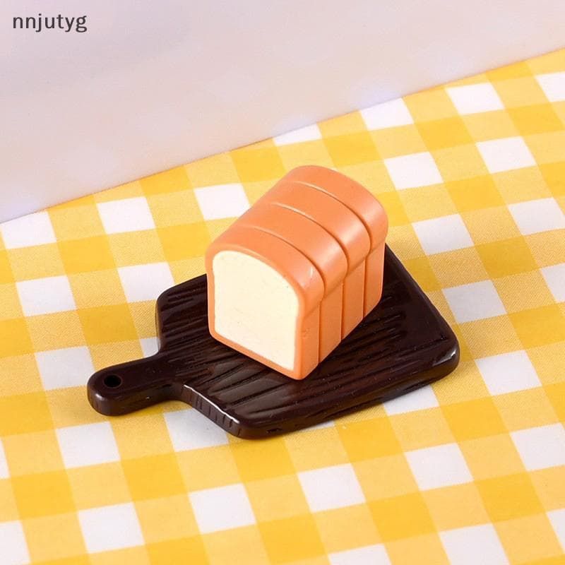 5 Pçs/set Miniatura 1/6 1/12 Casa De Bonecas Simulação Pão Torrada Em Comida Café Da Manhã Sna Sobremesa Brinquedo De Co