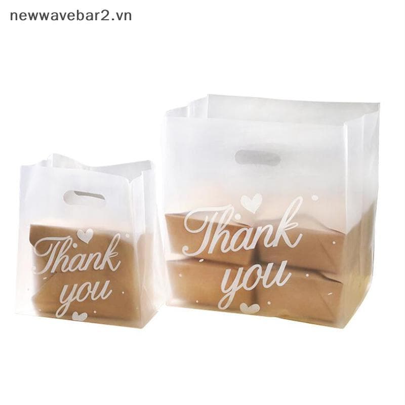 Newsandrainnew 50pcs Obrigado Sacos De Doces De Plástico Compras Embrulho De Casamento .