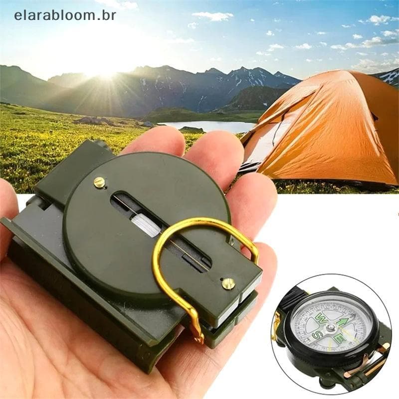 Bússola Portátil Acampamento Ao Ar Livre Dobrável Caminhadas Sobrevivência Viagem Ferramenta De Expedição De Precisão