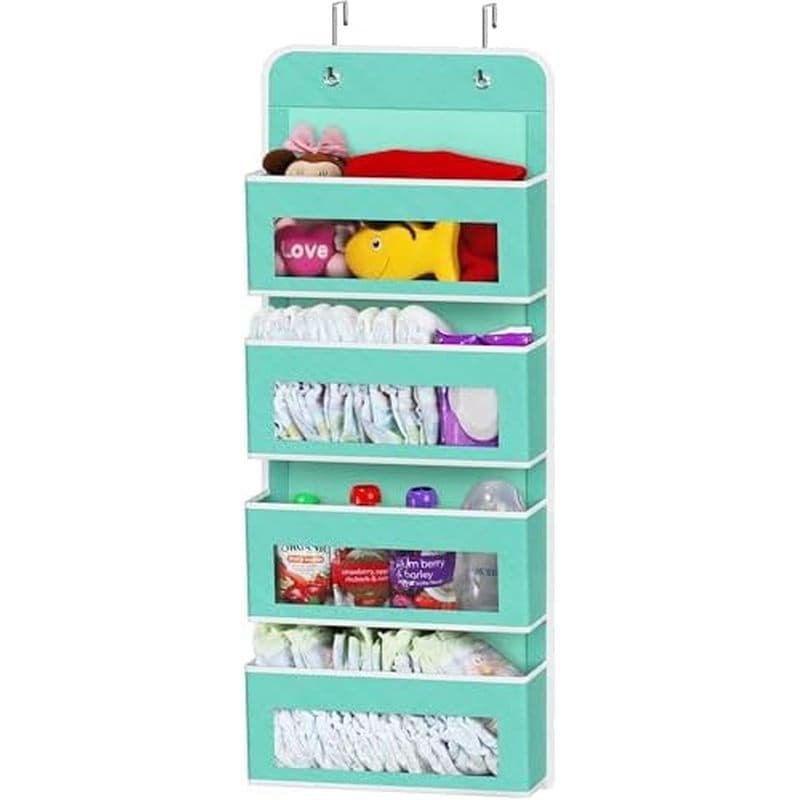 Utensílios Domésticos Simples 6 Bolso De Janela Transparente Sobre Porta De Armário Organizador Suspenso Para Quarto , B