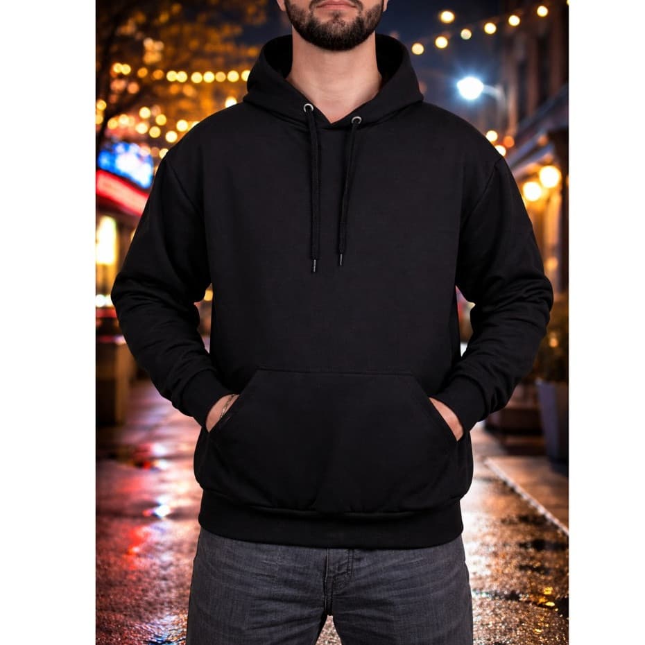 Moletom Canguru Com Capuz Masculino e Feminino Algodão Liso