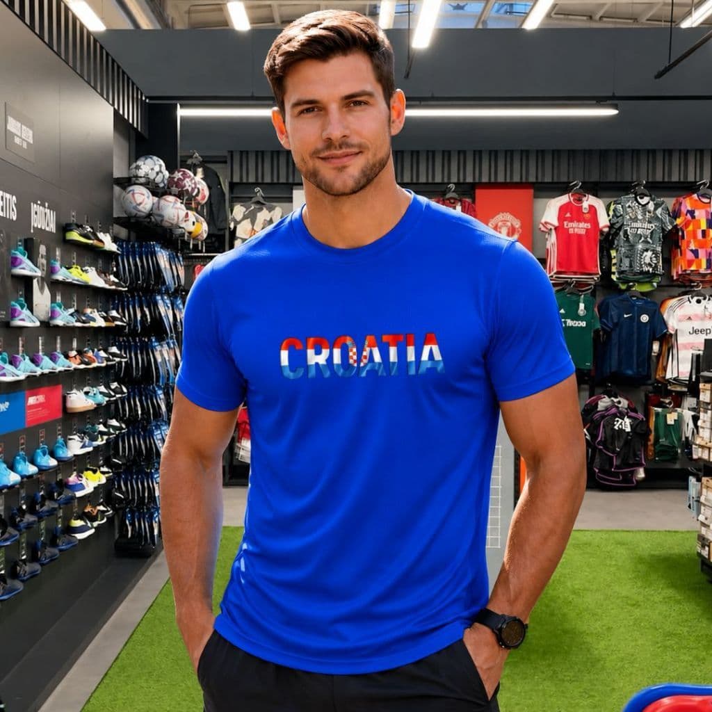 Camiseta Dry Fit Masculina Malha Premium Camisa Seleção Croácia Copa Do Mundo 2026