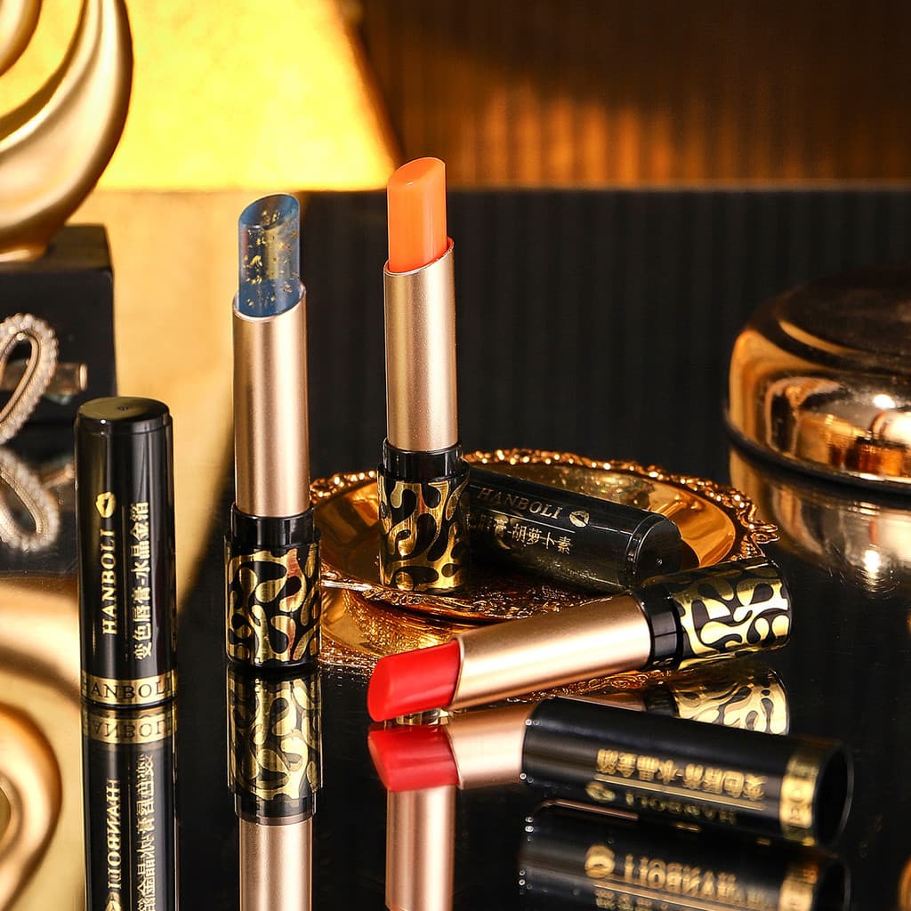 [Estoque pronto] Bálsamo labial termocrômico feminino hidratante hidratante cuidados com os lábios femininos reduz as li