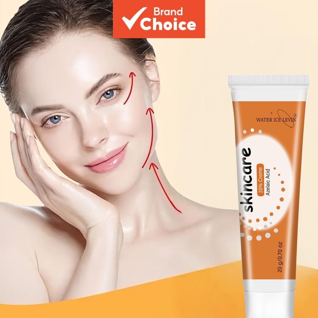 Creme de Ácido Azeláico 20% Water Ice Levin 20g - Elimina comedões fechados e acne, reduz marcas de acne e refina os