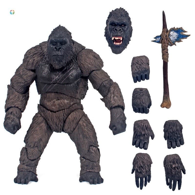 2021 King Kong vs . Godzilla Gorilla Monster Modelo Bonecos De Animais Em PVC Brinquedos De Aniversário Infantil