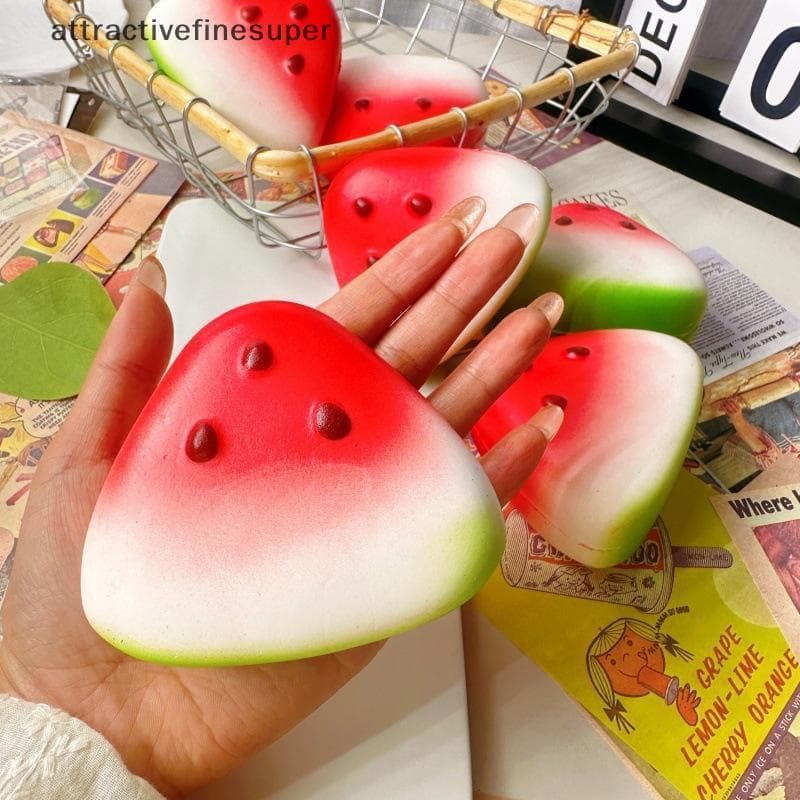 Squishy Watermelon Fidget Toy Não-Stiy Slow Rising Anti Stress Squeeze 1PC Para Todas As Idades Sensory Play Relief