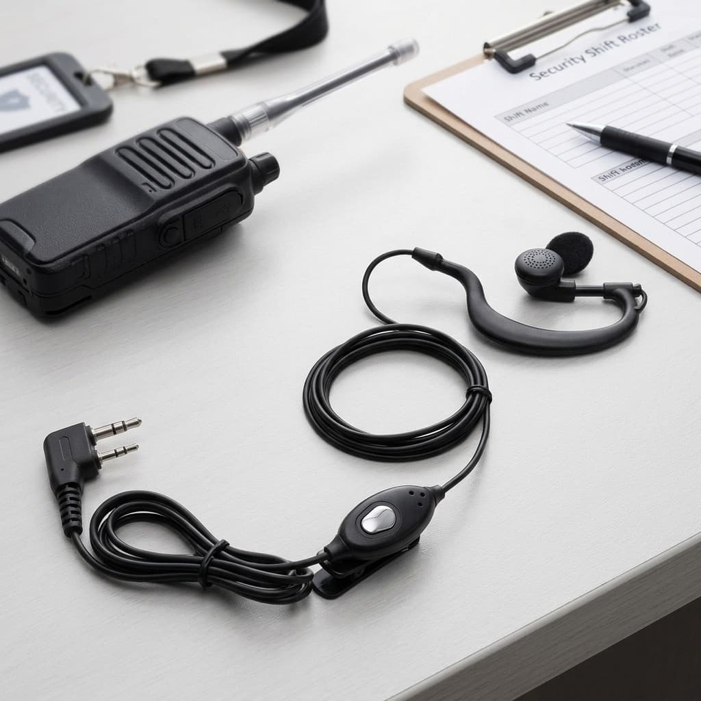 Fone Baofeng Rádio Comunicador com Microfone de Lapela Clipe Firme Botão PTT Acesso Rápido HT