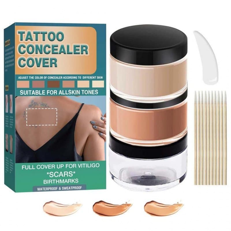 Maquiagem para Cobrir Tatuagens, Corretivo à Prova d'Água, 2 Cores, Cobertura Profissional para Cicatrizes e Imperfeiçõe
