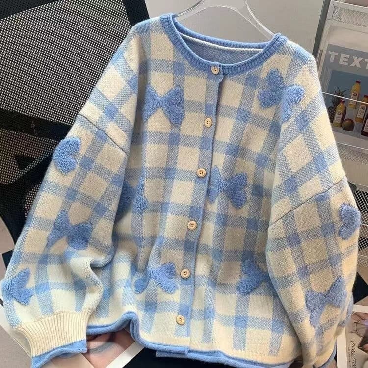 Nova Moda Feminina Coreana Solta Manga Comprida Camisola De Malha Cardigans