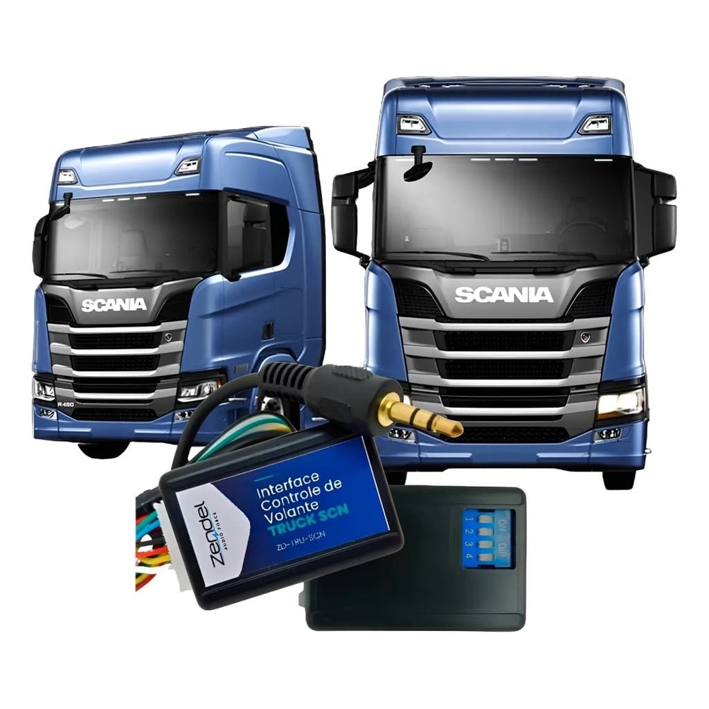 Interface Comando Controle De Volante Zendel Truck Scania ZD-TRU-SCN