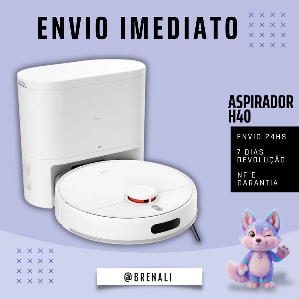 Robô Aspirador Xiaomi H40 10000Pa – Sensor LDS e Limpeza Inteligente
