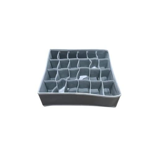 Organizador Gaveta Divisor Modular Plastico Cinza Multiuso Casa Escritório