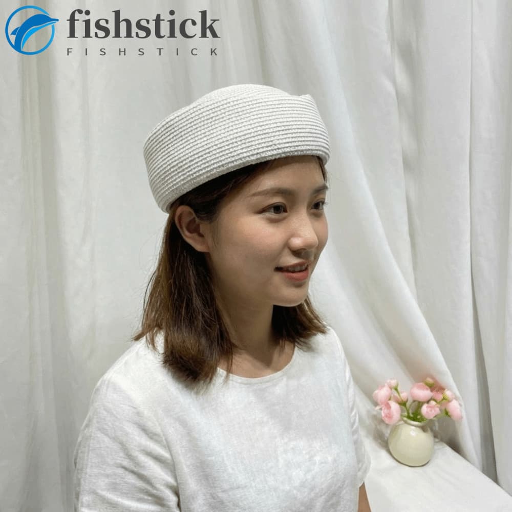Chapéu Boina de Palha FISHSTICKA, Elegante, Feito à Mão, Vintage, Simples e Clássico, Chapéu de Sol em Forma de D 4XKR
