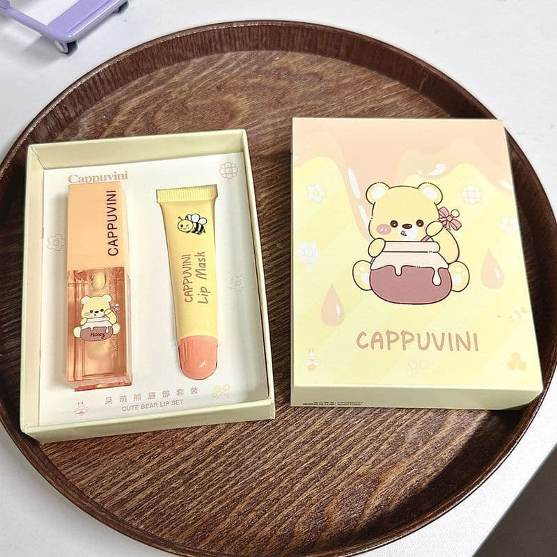 Bálsamo labial para cuidados com os lábios, estojo de couro esfoliante, hidratante, desbota as linhas dos lábios, óleo l