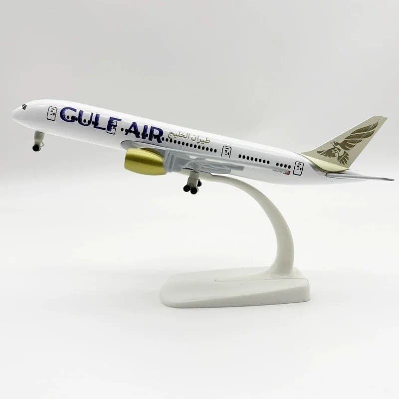 FZ Diecast Metal Modelo Avião B787 Gulf Air Airlines 20cm Réplica Em Miniatura Aviões Colecionáveis Modelos Fãs Para Men