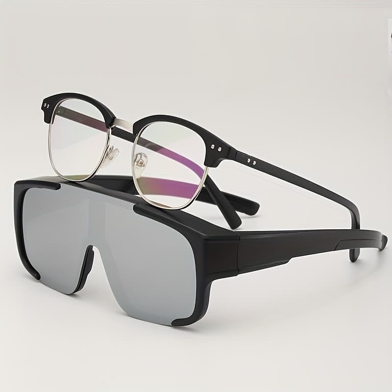Óculos de Ciclismo com Lentes de Grau - Óculos de Sol Esportivos Unissex à Prova de Vento HJYF 5DG5