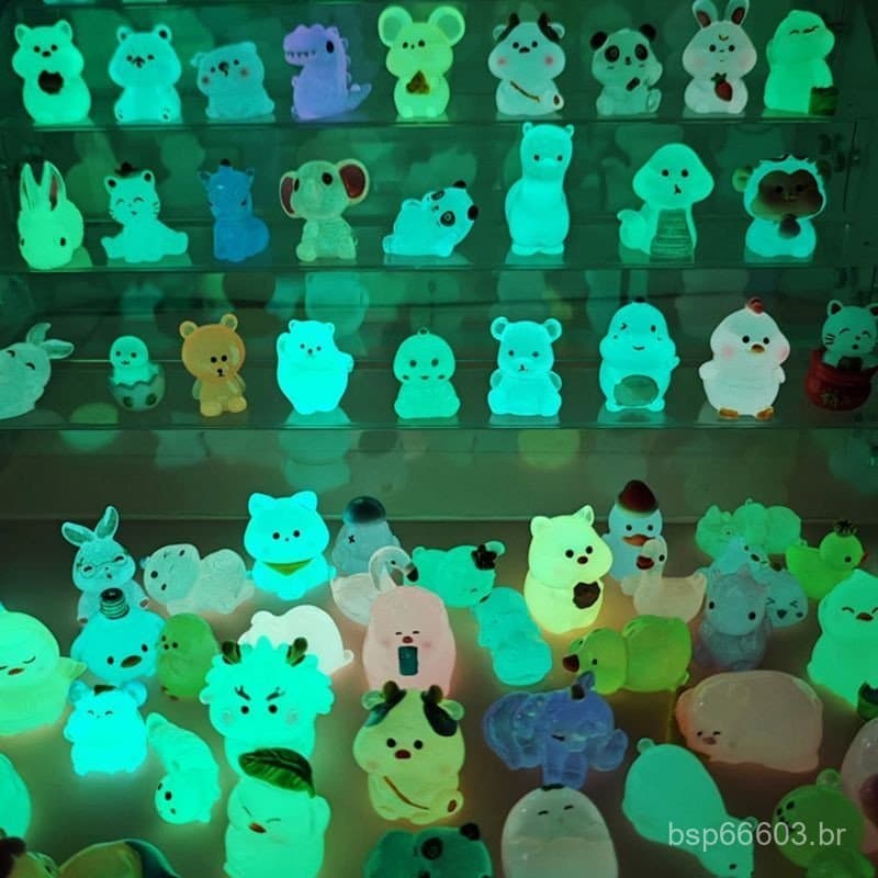 10/20/50 Pçs Animal Luminoso Mini Bonito Saco Cego Embalagem Independente Modelo Tridimensional Simulação Luminosa Dos D