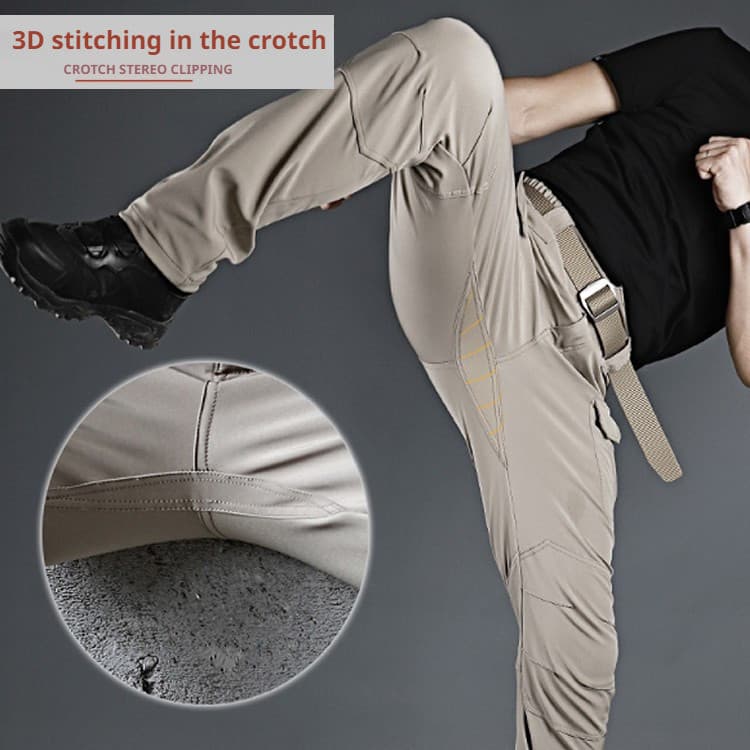 [Quente e Resistente] Soft shell pants for men in autumn and winter multipocket outdoor pants/Calças de Inverno/Bolso Mú