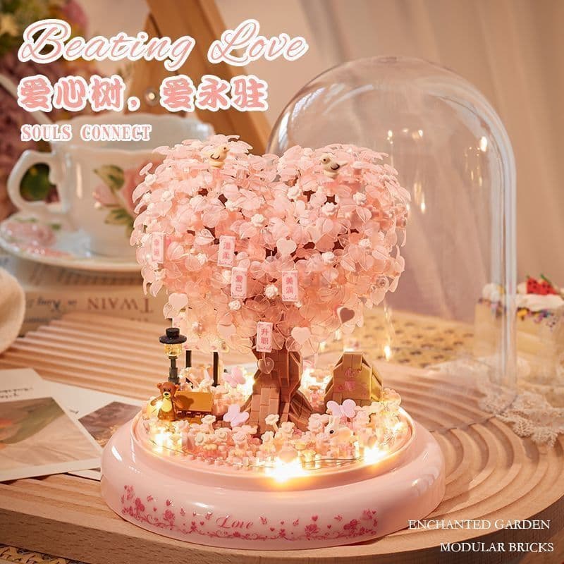 Jasmine 3D tridimensional flor Artificial blocos de construção montagem modelo menina decoração de mesa de alto valor 52