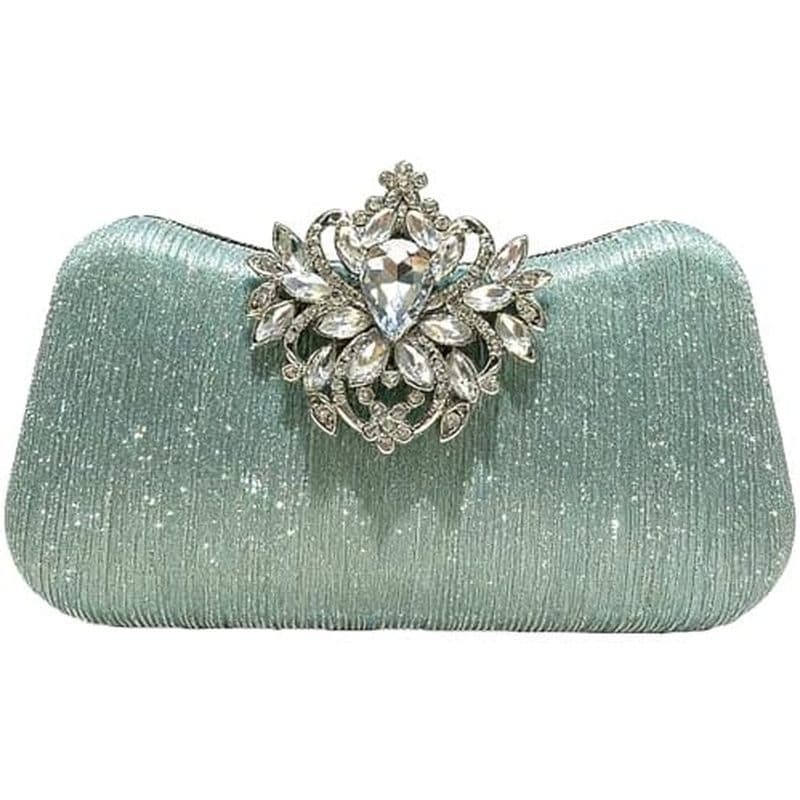 2026 Bolsa De Embreagem Com Strass Brilhantes Para Mulheres , Noite De Cristal , Fecho De Glam Festa De Casamento