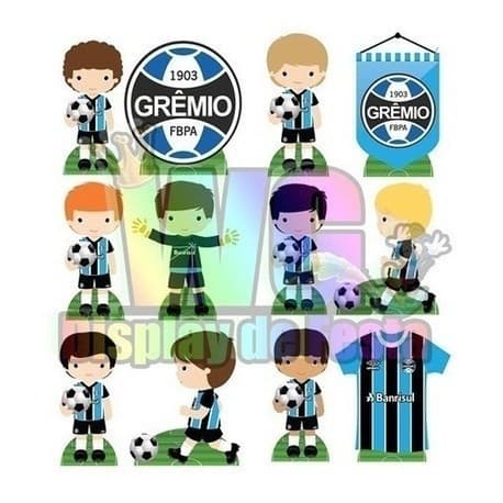 Decoração Do Grêmio - 10 Displays De 20cm
